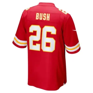 KC.Chiefs #26 Deon Bush Red Game Player Jersey Stitched American Football Jersey