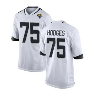 J.Jaguars #75 Cooper Hodges Game Jersey - White Stitched American Football Jerse