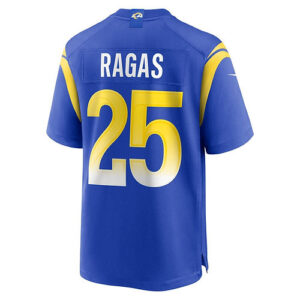 LA.Rams #25 Trey Ragas Royal Game Player Jersey Stitched American Football Jerse