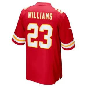 KC.Chiefs #23 Joshua Williams Red Game Player Jersey Stitched American Football