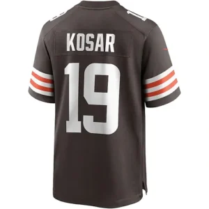 C.Browns #19 Bernie Kosar Brown Game Retired Player Jersey Stitched American Foo