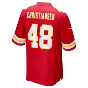 KC.Chiefs #48 Cole Christiansen Red Game Player Jersey Stitched American Footbal