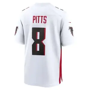 A.Falcons #8 Kyle Pitts White Game Player Jersey Stitched American Football Jers