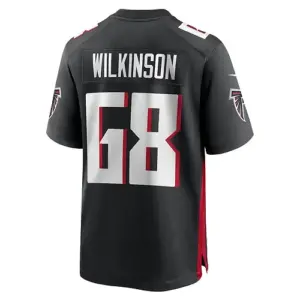 A.Falcons #68 Elijah Wilkinson Black Game Jersey Stitched American Football Jers