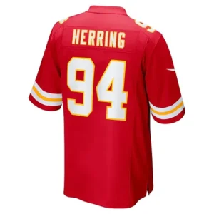 KC.Chiefs #94 Malik Herring Red Team Game Player Jersey Stitched American Footba