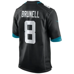 J.Jaguars #8 Mark Brunell Black Game Retired Player Jersey Stitched American Foo