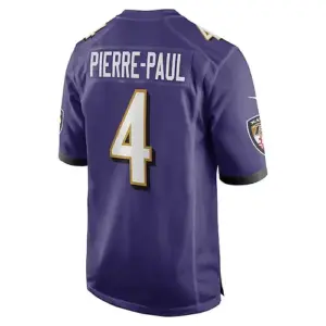 B.Ravens #4 Jason Pierre-Paul Purple Home Game Player Jersey Stitched American F