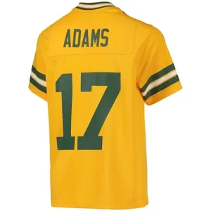 GB.Packers #17 Davante Adams Gold Inverted Team Game Jersey Stitched American F