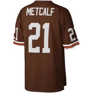 C.Browns #21 Eric Metcalf Mitchell & Ness Brown 1989 Legacy Replica Jersey Stit