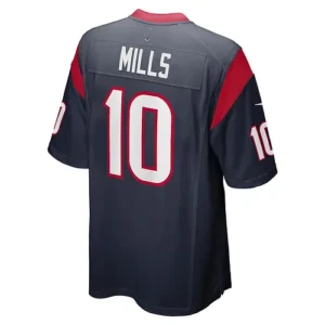 H.Texans #10 Davis Mills Navy Player Game Jersey Stitched American Football Jers