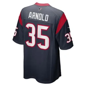 H.Texans #35 Grayland Arnold Navy Game Player Jersey Stitched American Football