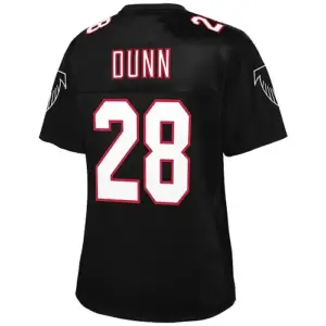 A.Falcons #28 Warrick Dunn Pro Line Black Retired Player Jersey Stitched America