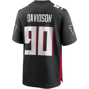 A.Falcons #90 Marlon Davidson Black Player Game Jersey Stitched American Footbal