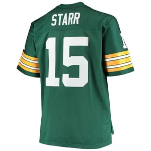 GB.Packers #15 Bart Starr Mitchell & Ness Green Big & Tall 1968 Retired Player R