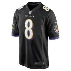 Men's Baltimore_Ravens Lamar Jackson Black Alternate Game Jersey