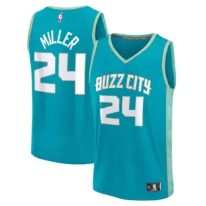 Men's Fanatics Branded Brandon Miller Teal Charlotte Hornets Fast Break Jersey -