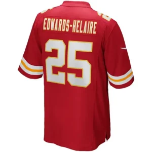 KC.Chiefs #25 Clyde Edwards-Helaire Red Game Jersey Stitched American Football J