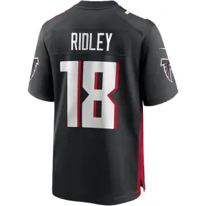 A.Falcons #18 Calvin Ridley Black Game Player Jersey Stitched American Football