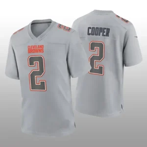 C.Browns #2 Amari Cooper Gray Atmosphere Game Jersey Stitched American Football