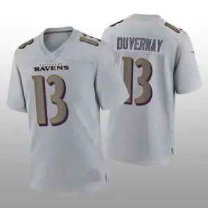 B.Ravens #13 Devin Duvernay Gray Atmosphere Game Jersey Stitched American Footba