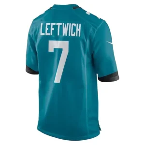 J.Jaguars #7 Byron Leftwich Teal Retired Player Game Jersey Stitched American Fo