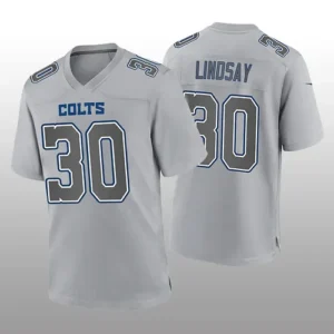 IN.Colts #30 Phillip Lindsay Gray Game Atmosphere Jersey Stitched American Footb