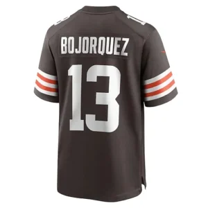 C.Browns #13 Corey Bojorquez Brown Game Jersey Stitched American Football Jersey