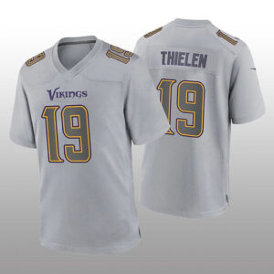 MN.Vikings #19 Adam Thielen Gray Atmosphere Fashion Game Jersey Stitched America