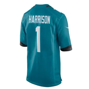 J.Jaguars #1 Anton Harrison 2023 Draft First Round Pick Game Jersey - Teal Stitc