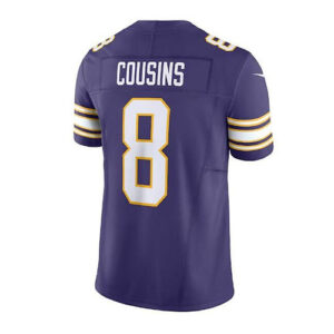 MN.Vikings #8 Kirk Cousins Classic Vapor F.U.S.E. Limited Jersey - Purple Stitch