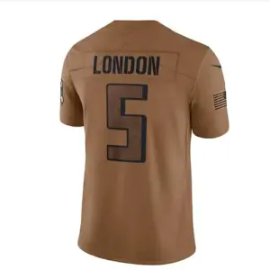 A.Falcons #5 Drake London Brown 2023 Salute To Service Limited Jersey Stitched