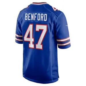 B.Bills #47 Christian Benford Royal Game Jersey Stitched American Football Jerse