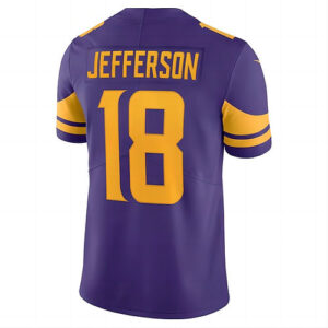 MN.Vikings #18 Justin Jefferson Purple Alternate Vapor Limited Jersey Stitched A