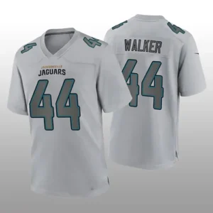 J.Jaguars #44 Travon Walker Gray Atmosphere Game Jersey Stitched American Footba