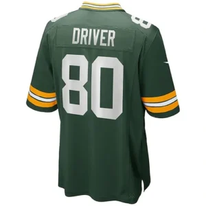 GB.Packers #80 Donald Driver Green Game Retired Player Jersey Stitched American