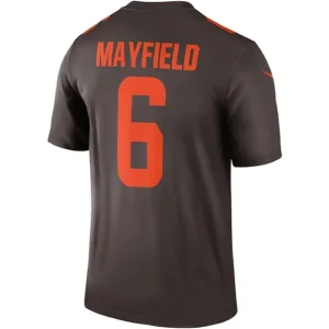 C.Browns #6 Baker Mayfield Brown Alternate Legend Jersey Stitched American Footb