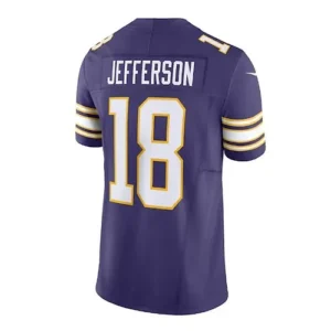 MN.Vikings #18 Justin Jefferson Classic Vapor F.U.S.E. Limited Jersey - Purple S