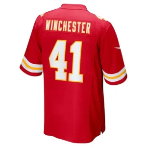 KC.Chiefs #41 James Winchester Red Game Jersey Stitched American Football Jersey