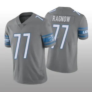 D.Lions #77 Frank Ragnow Vapor Limited Steel Jersey Stitched American Football J