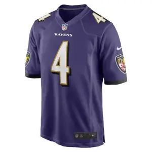 Men's Baltimore_Ravens Zay Flowers Purple 2023 NFL Draft First Round Pick Game J