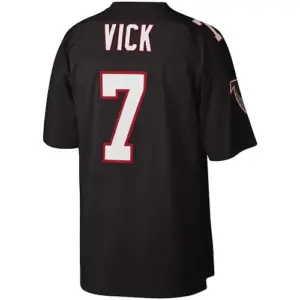 A.Falcons #7 Michael Vick Mitchell & Ness Black Legacy Replica Jersey Stitched A