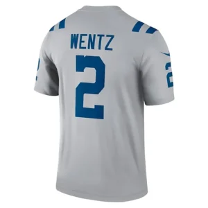 IN.Colts #2 Carson Wentz Gray Inverted Legend Jersey Stitched American Football