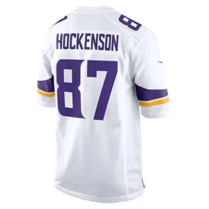 MN.Vikings #87 T.J. Hockenson White Game Player Jersey Stitched American Footbal