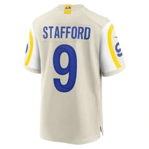 LA.Rams #9 Matthew Stafford Bone Player Game Jersey Stitched American Football J