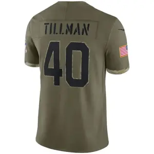 A.Cardinals #40 Pat Tillman Olive 2022 Salute To Service Retired Player Limited