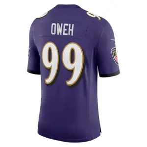 B.Ravens #99 Odafe Oweh Purple Vapor Limited Jersey Stitched American Football J