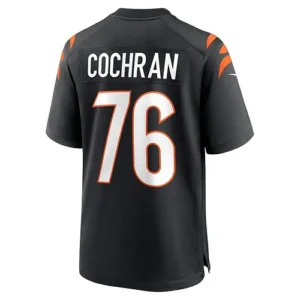 C.Bengals #76 Devin Cochran Black Game Player Jersey Stitched American Football