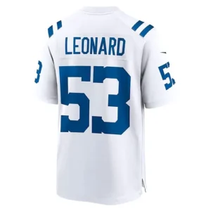 IN.Colts #53 Shaquille Leonard White Player Game Jersey Stitched American Footba