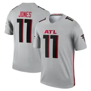 A.Falcons #11 Julio Jones Silver Inverted Legend Player Jersey Stitched American