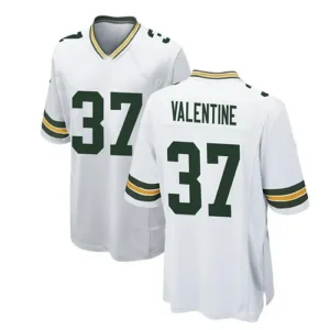 GB.Packers #37 Carrington Valentine Game Jersey - White Stitched American Footba